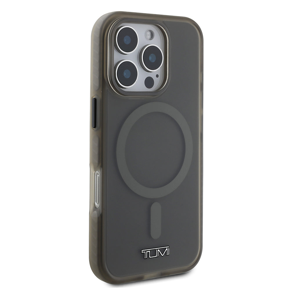 TUMI iPhone 16 Pro Max Orjinal Lisanslı M-safe Şarj Özellikli Airbagli Buzlu Transparan Kılıf TUMI iPhone 16 Pro Max Orjinal Lisanslı M-safe Şarj Özellikli Airbagli Buzlu Transparan Kılıf